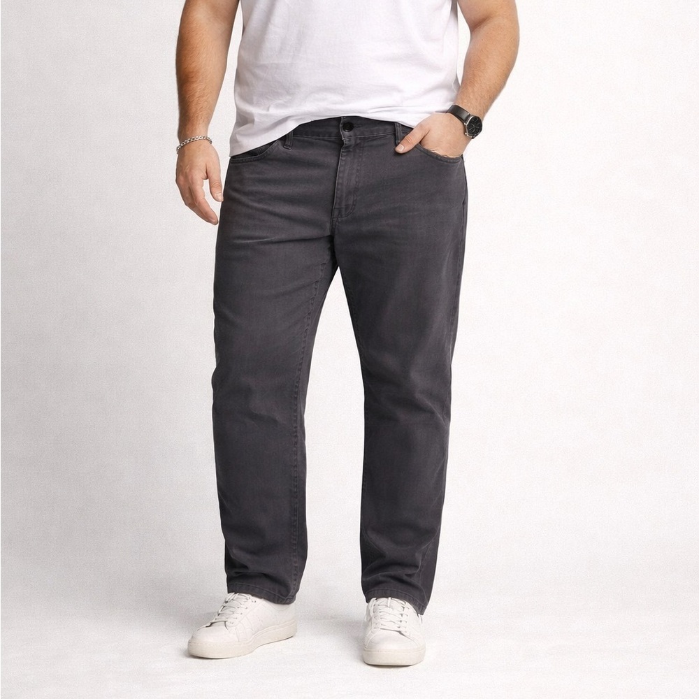 U.S. Polo Assn Mens Gray Stretch Chino Pants 42x30 Casual Work Flat Front